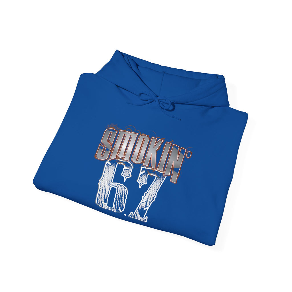 Smokin' 67 Hoodie – Retro Grunge 'Smokin 67' Pullover