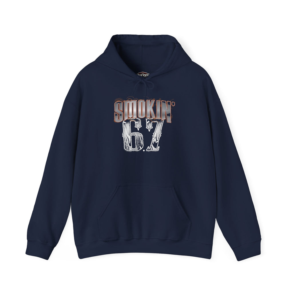 Smokin' 67 Hoodie – Retro Grunge 'Smokin 67' Pullover