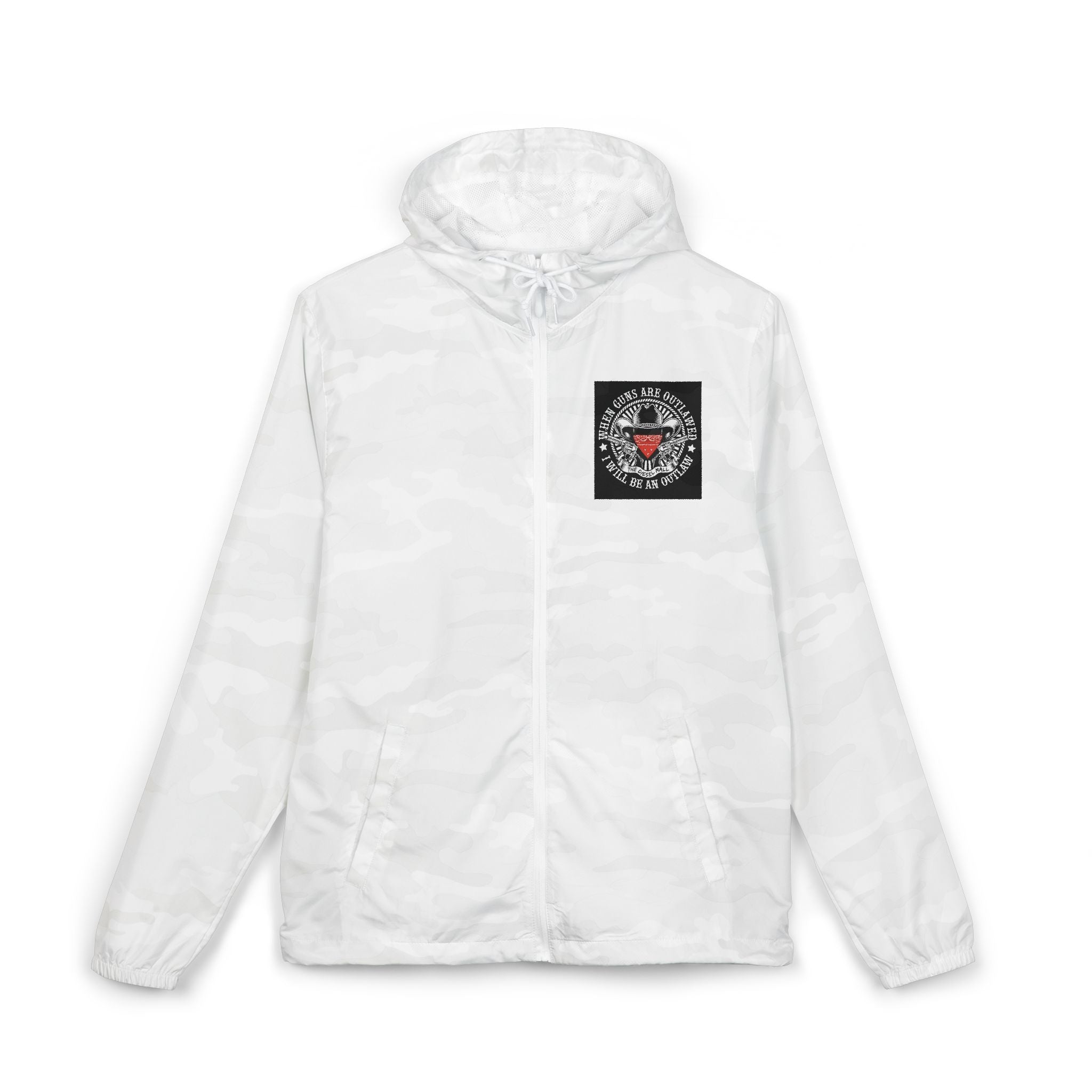 Windbreaker Jacket — Vintage Outlaw Patch Design